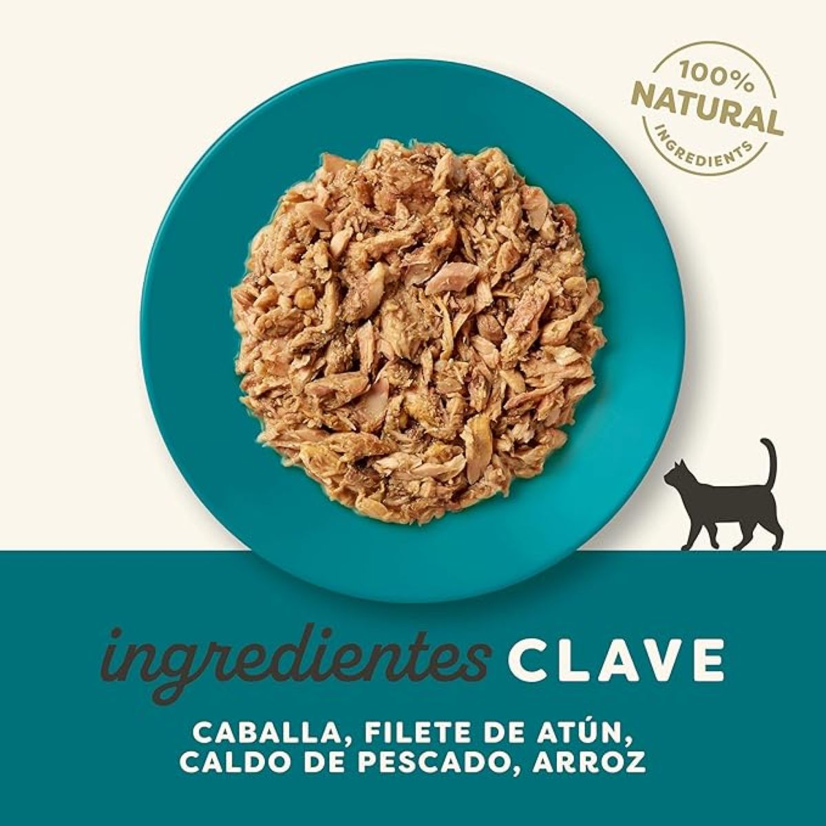 Ingredientes clave Applaws Pescado del Océano para gatos: caballa, filete de atún, caldo de pescado y arroz