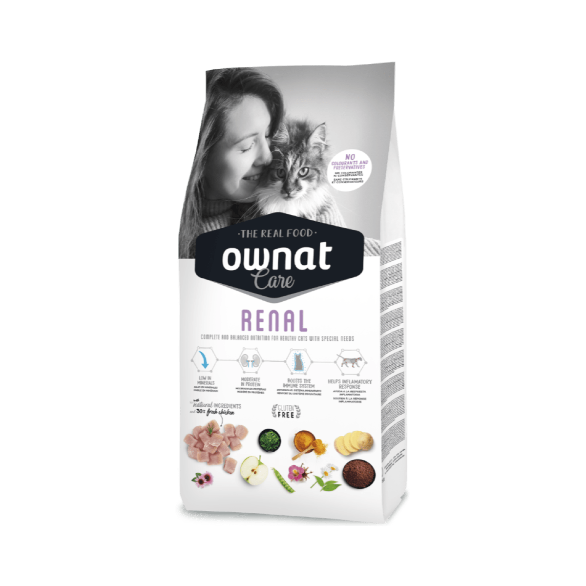 Pienso renal para gatos Ownat Care Renal 3 kg para apoyo de la función renal