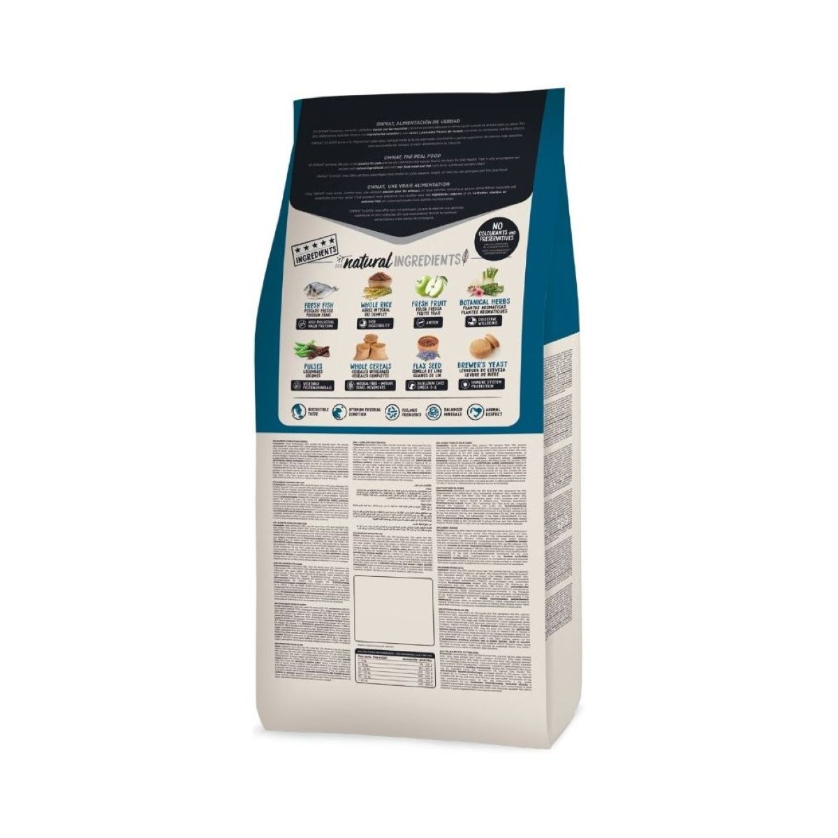 Ownat Classic Fish – información de ingredientes y tabla de ración